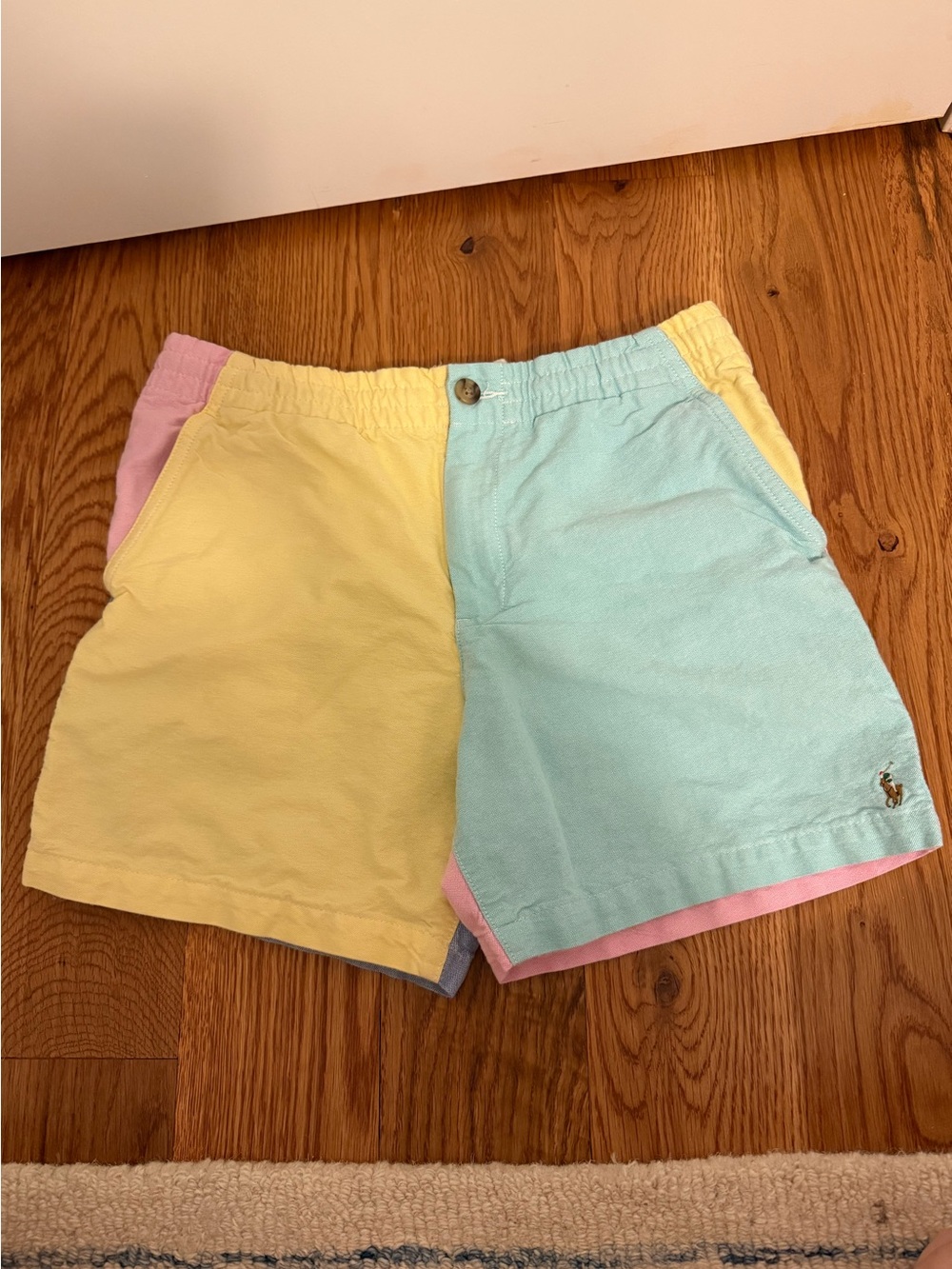 Polo Ralph Lauren Pastel Colorblock Shorts - Yellow, Blue Green & Pink Boys 14